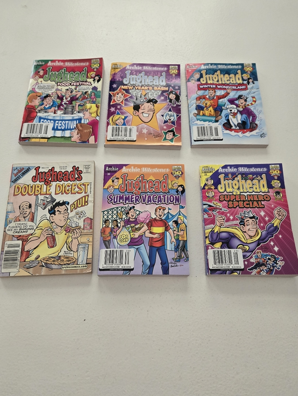 6 Archie Milestones Jughead Comic Books # 26, 27, 28, 29, 30, 110